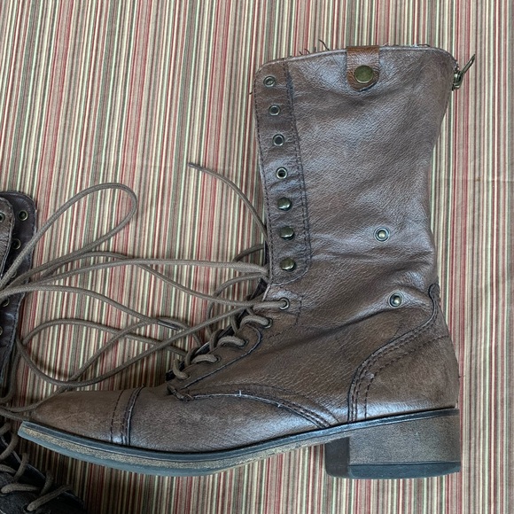 STEVE MADDEN leather Parto brown combat boots Size 8.5 - Picture 12 of 16